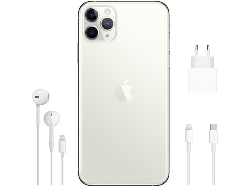 iPhone 11 Pro Max Apple 512GB Prateado 6,5” 12MP - iOS - iPhone